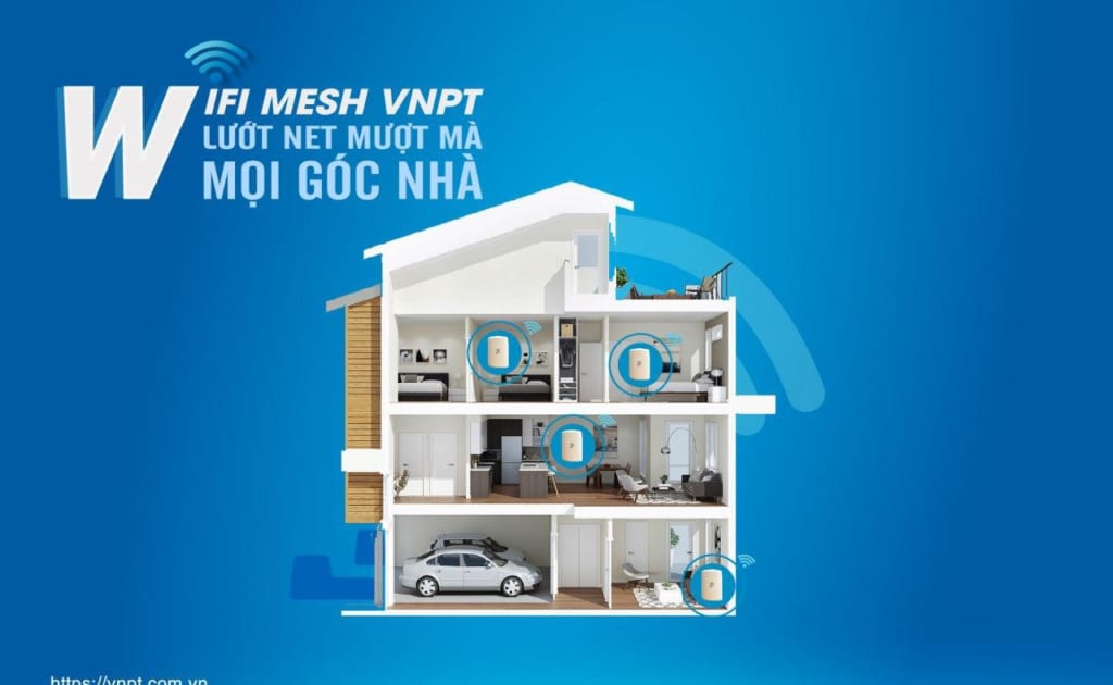 Mesh WiFi VNPT giải pháp cho nhà rộng, nhiều tầng